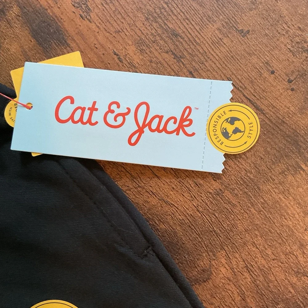 New Toddler Boys' 2pk Athletic Jogger Pull-On-Pants - Cat &‎ Jack Black 12M